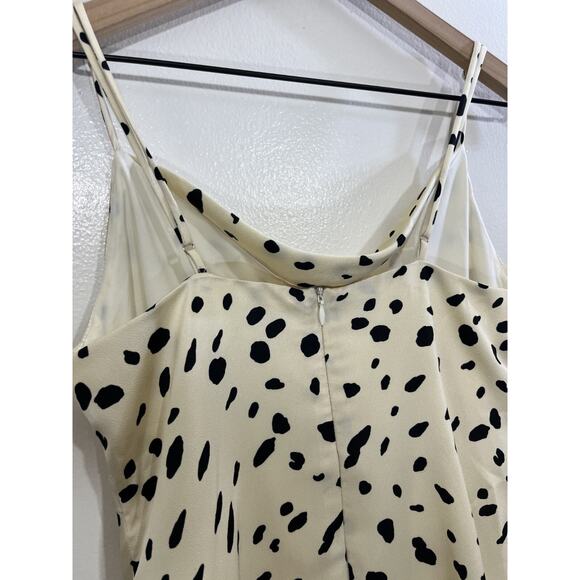 Y2K ASTR The Label Strappy Cowl Neck Satin Slip Mini Dress S Fairy 90s Spotted - Picture 8 of 13